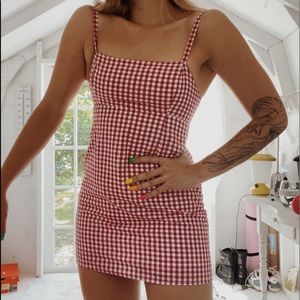 Cooperative Checkered Dress